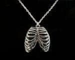 Anatomical Rib Cage Necklace, Gothic Jewelry