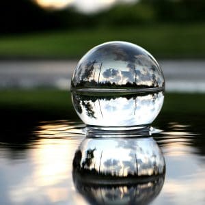 110mm Extra Large Crystal Ball, Clear Crystal Fortune Telling Ball, 4.3 ...