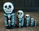 Skeleton Nesting Dolls, Skeleton Russian Dolls, Halloween Decoration, Gothic Decor