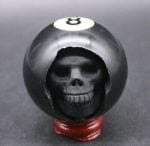 Carved Eight Ball, Carved Skull, Billiard Gifts