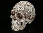 Floral Skull, Oddities, Curiosities, Carved Human Skull