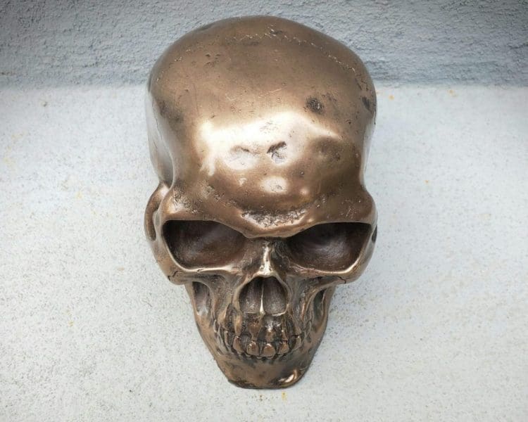 Bronze Skull, Gothic Decor, Oddities