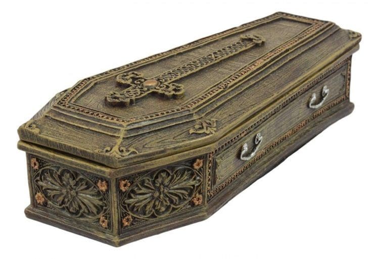 Coffin Jewelry Box. Trinket Box, Casket, Gothic Jewelry