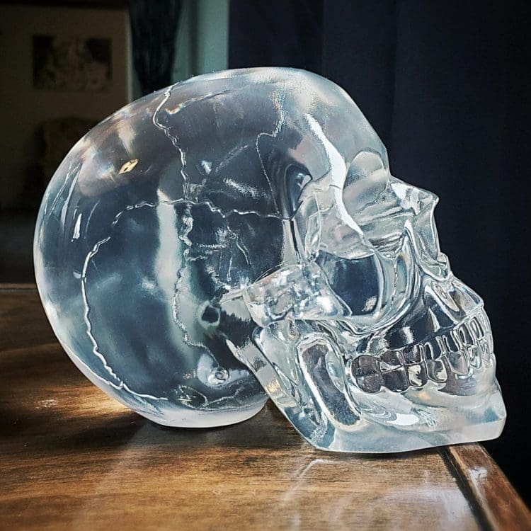 Crystal Skull, Translucent Skull, Oddities, Curiosities