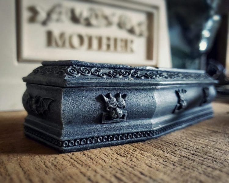 Gargoyle Coffin, Coffin Jewelry Box, Gothic Decor