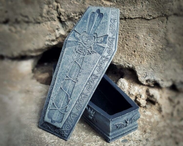 Gargoyle Coffin, Coffin Jewelry Box, Gothic Decor