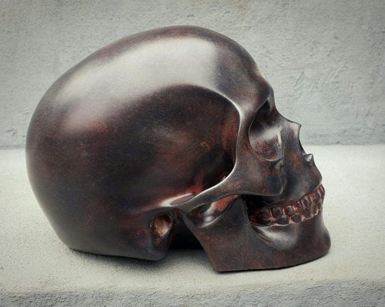 Iron Skull Rusted, Human Skull Metal