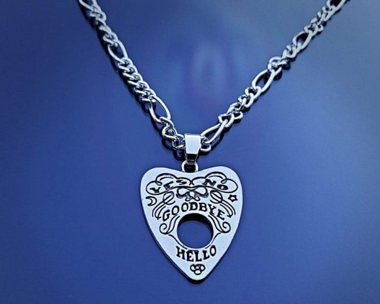 Ouija Necklace, Planchette Pendant, Gothic Jewelry