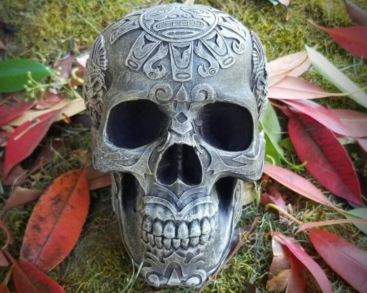 Aztec Skull, Carved Skull, Mexican Skull