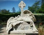 Weeping Angel Statue, Gothic Decor, Crying Angel tombstone