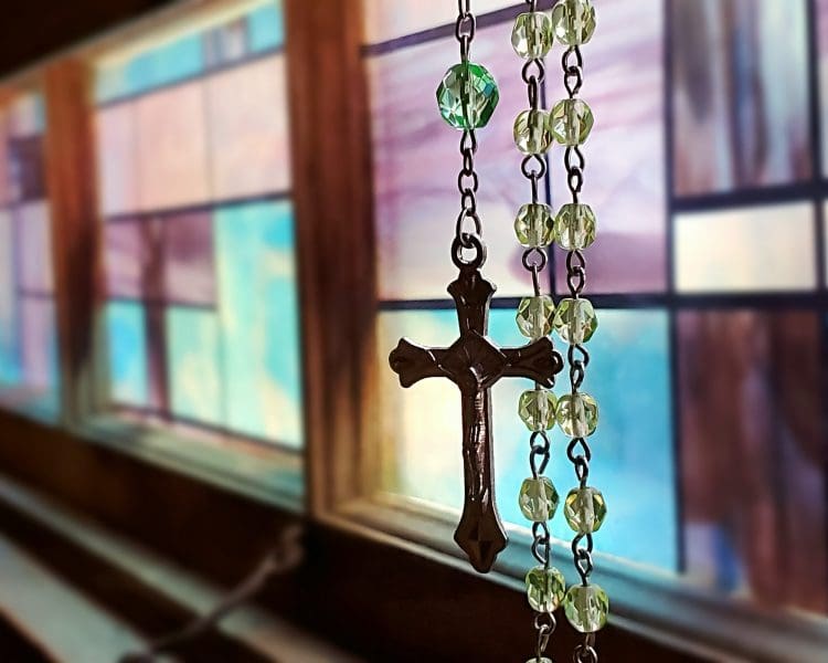 Uranium Glass, Rosary, Vaseline Glass Rosary, Vintage Oddities