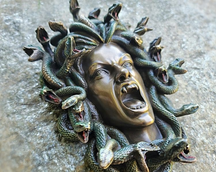 Gothic Decor, Medusa Wall Plaque, Bronze Medusa Wall Decor