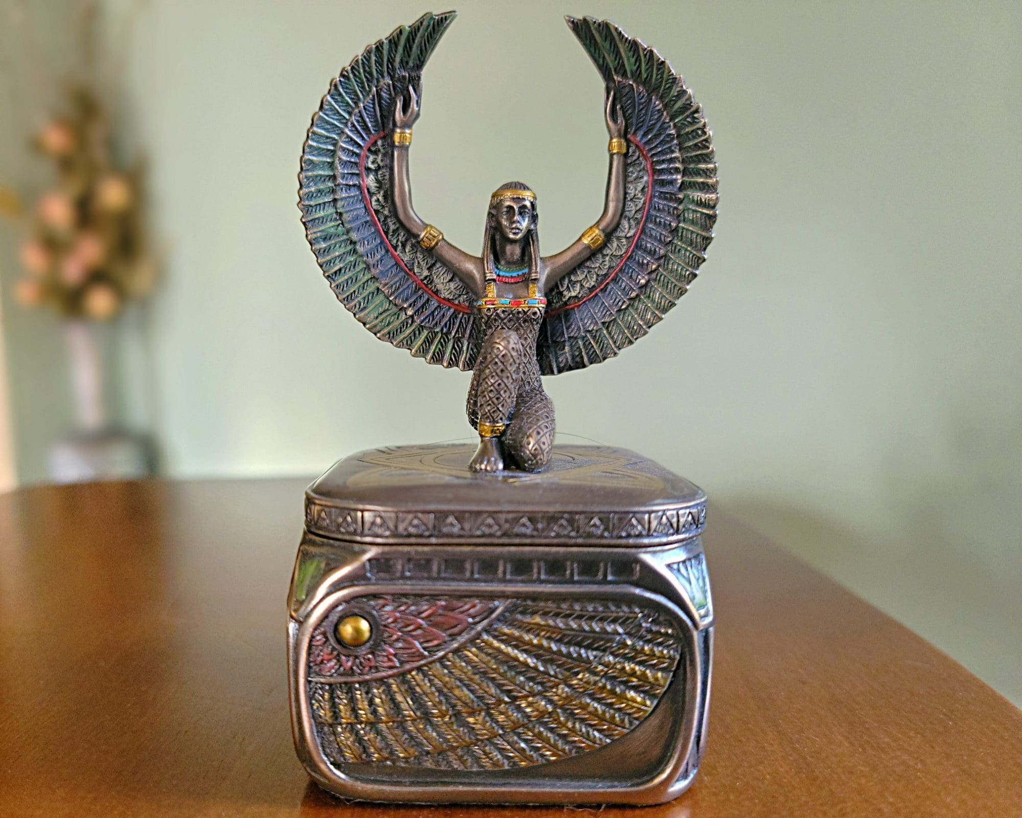 Egyptian Jewelry Box, Isis Box, Egyptian Decor