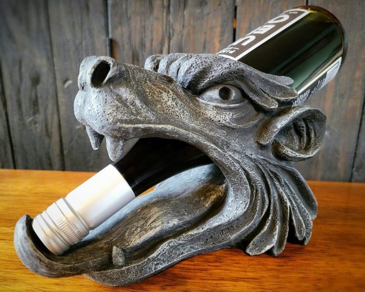 Gothic Wine Bottle Holder, Gargoyle Wine Bottle Holder, Gothic Kitchen Decor