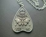 Gothic Jewelry, Ouija Necklace, Deaths Head Moth Necklace