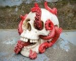 Creepy Octopus Skull, Human Skull, Gothic Decor