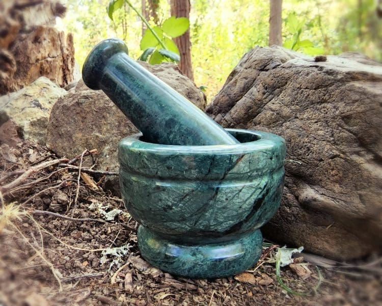 Green Marble Mortar Pestle, Witch, Wicca Supplies, Occult Stuff