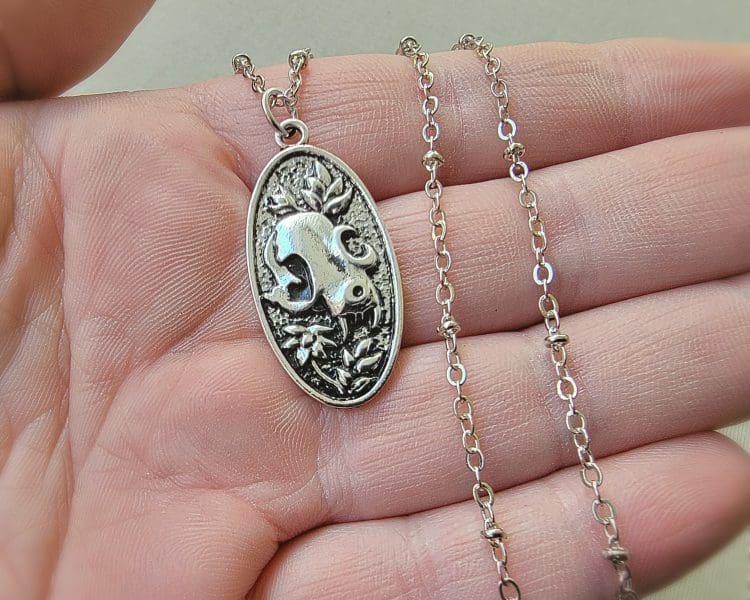 Cat Skull Necklace, Oddities Jewelry, Gothic Jewelry