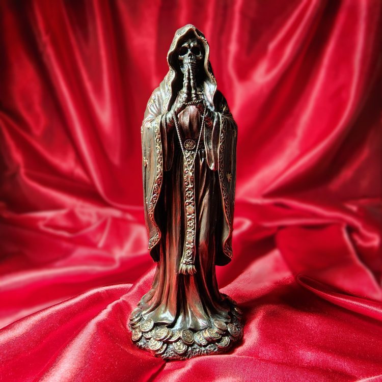 Bronze Santa Muerte Statue, Santa Muerte Altar, Gothic Decor, Grim Reaper